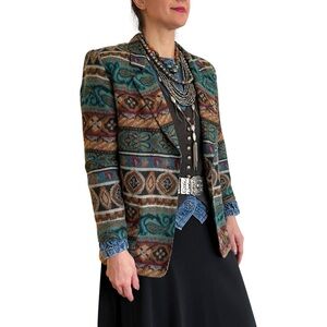Vintage Western Aztec Blazer Jacket Size Small